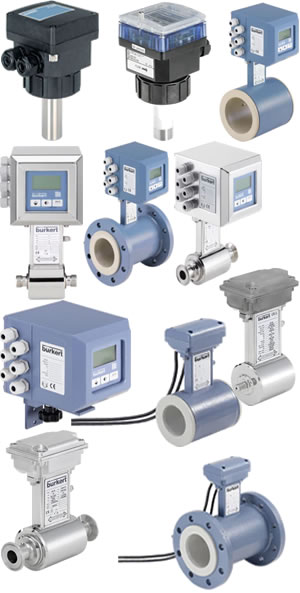 Электромагнитные расходомеры  Burkert. Погружные и полнопроходные