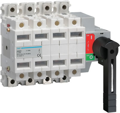 Рубильники Hager с ручным управлением в литом корпусе до 1600 А