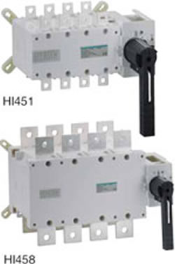 Рубильники-переключатели Hager в литом корпусе, до 1600 А, с ручным управлением