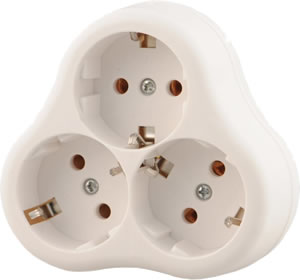 Розеточные колодки под удлинители - треугольные