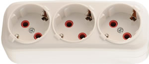 Розеточные колодки под удлинители - прямоугольные