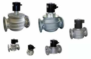 Электромагнитные нормально открытые клапаны EVP../NC (F - R) DN 200-250-300