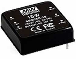 Модульные преобразователи MEAN WELL DC/DC, серия DIP - 1" x 1" Footprint