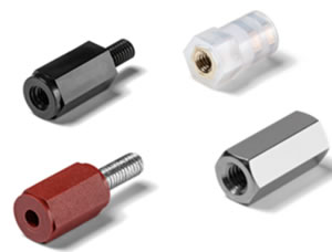 Винтовые гайки и переходники для монтажа на печатной плате