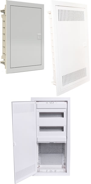 Накладные и встраиваемые щитки NOARK Electric модульного типа из пластмассы со стальной дверью