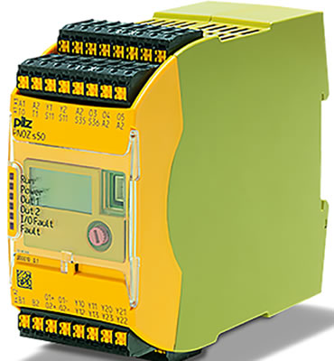 Защитное реле Pilz PNOZ s50 для безопасного управления торможением
