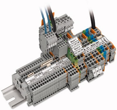Клеммы WAGO реечного монтажа
