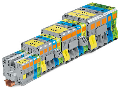 Пружинные сильноточные клеммы WAGO