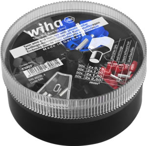 Муфты с пластмассовой втулкой для оконцевания двух жил, набор