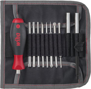 Сумка с отвёрткой и набором сменных наконечников Wiha