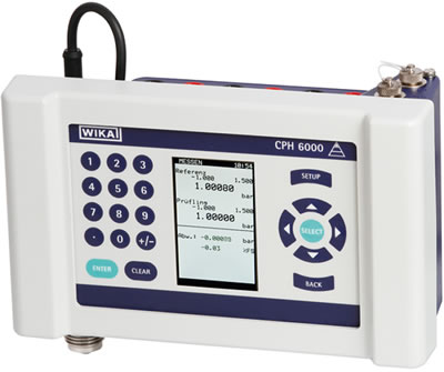 Переносной поверочный прибор WIKA для средств измерения давления. Модель CPH6000