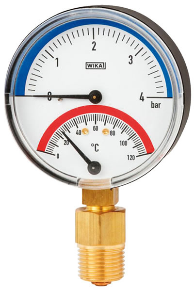 Биметаллические термоманометры WIKA 100.0x, 100.1x